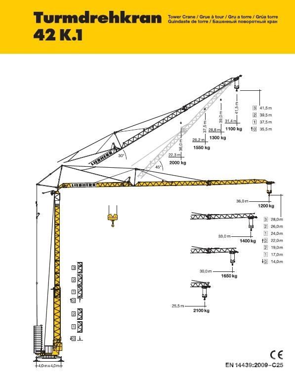 Liebherr 42 K.1 Torņa krāni