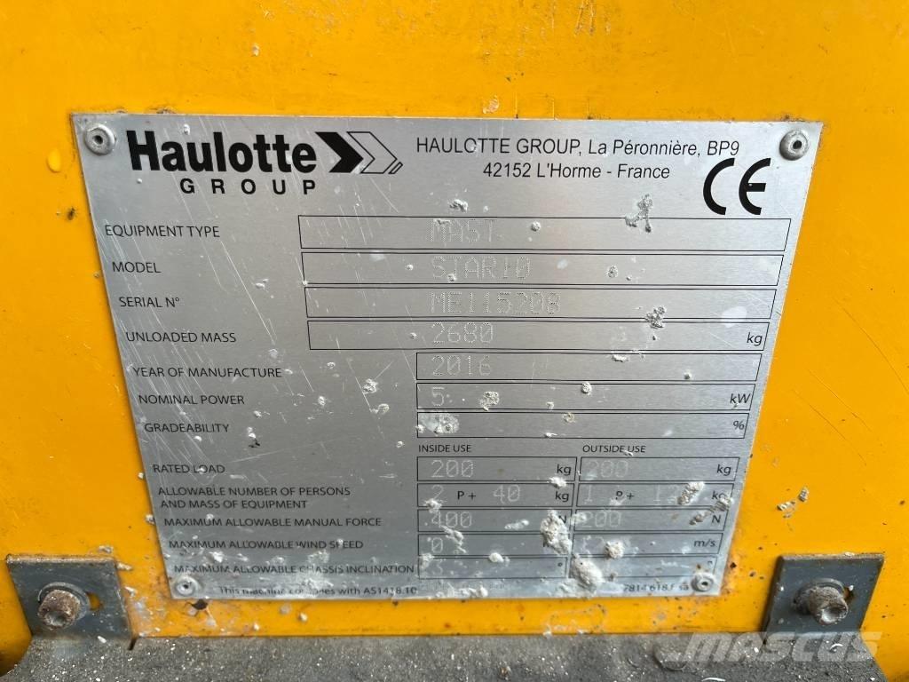 Haulotte Star 10 Vertikālie pacēlāji