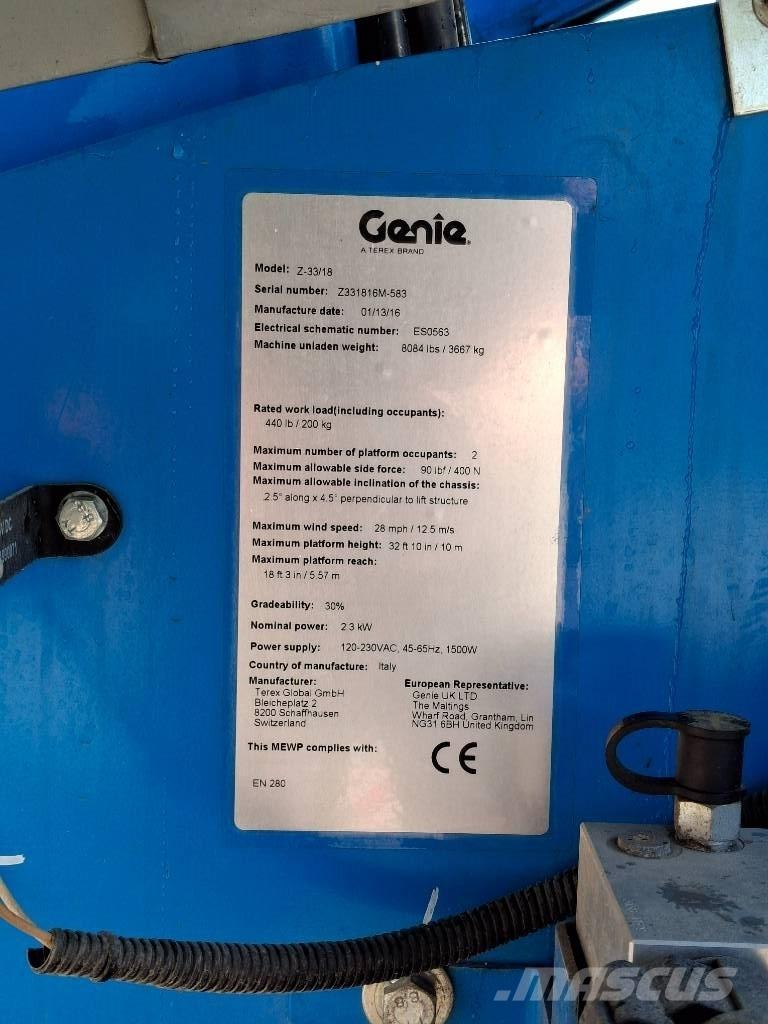 Genie Z33/18 Strēles pacēlāji