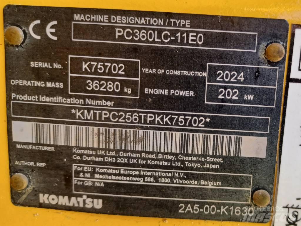 Komatsu PC360LC-11 Kāpurķēžu ekskavatori