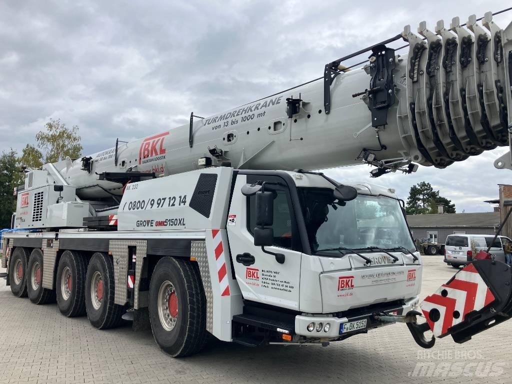 Grove GMK 5150 XL Celtņi nelīdzenām virsmām