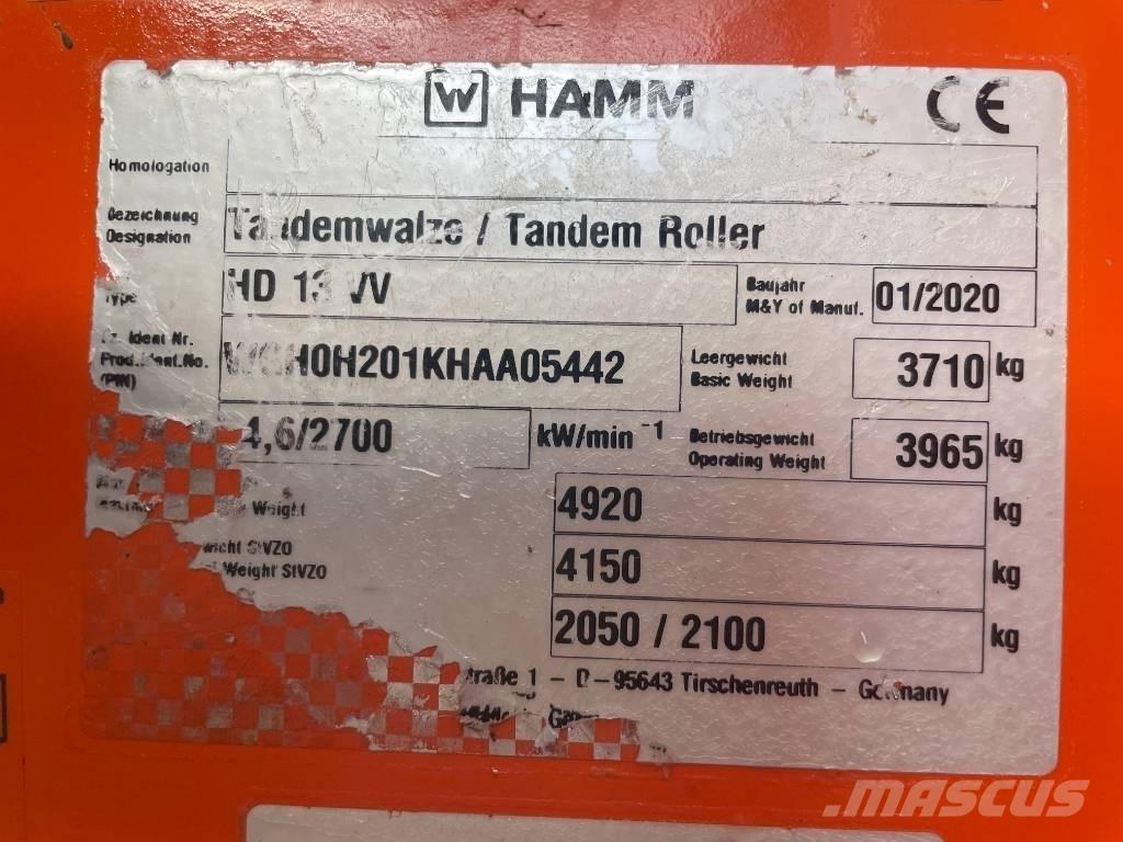 Hamm HD 13 VV Divvalču grunts veltņi