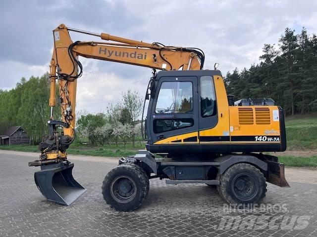 Hyundai Robex 140 W Ekskavatori uz riteņiem