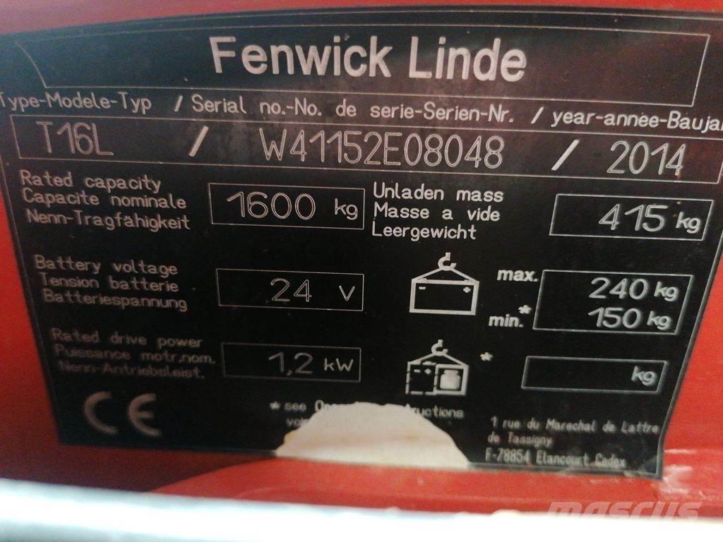 Linde T16L Zemie palešu pacēlāji