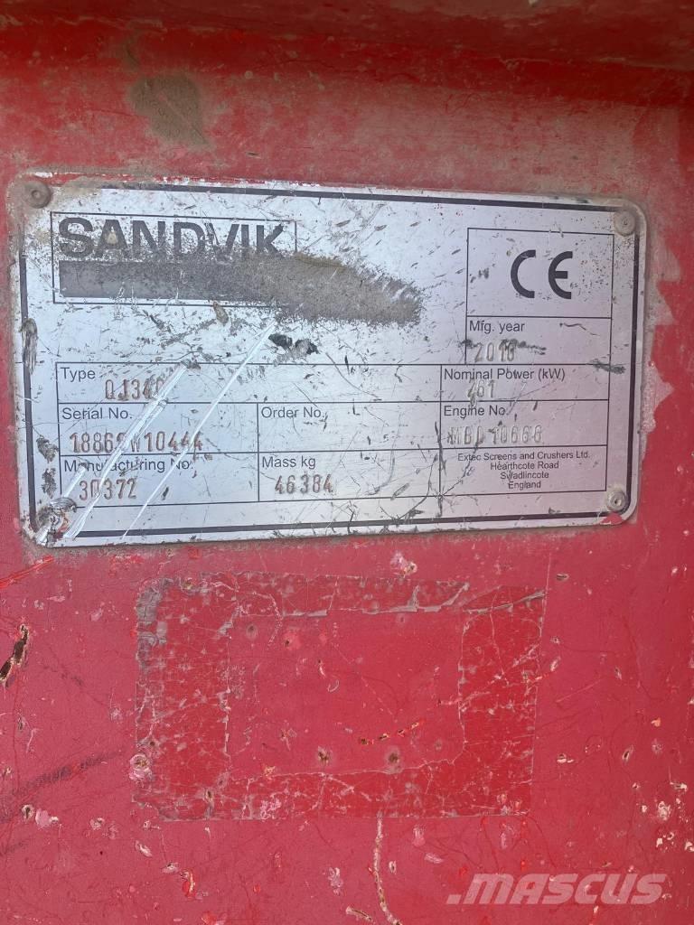 Sandvik QJ 340 Mobilie drupinātāji