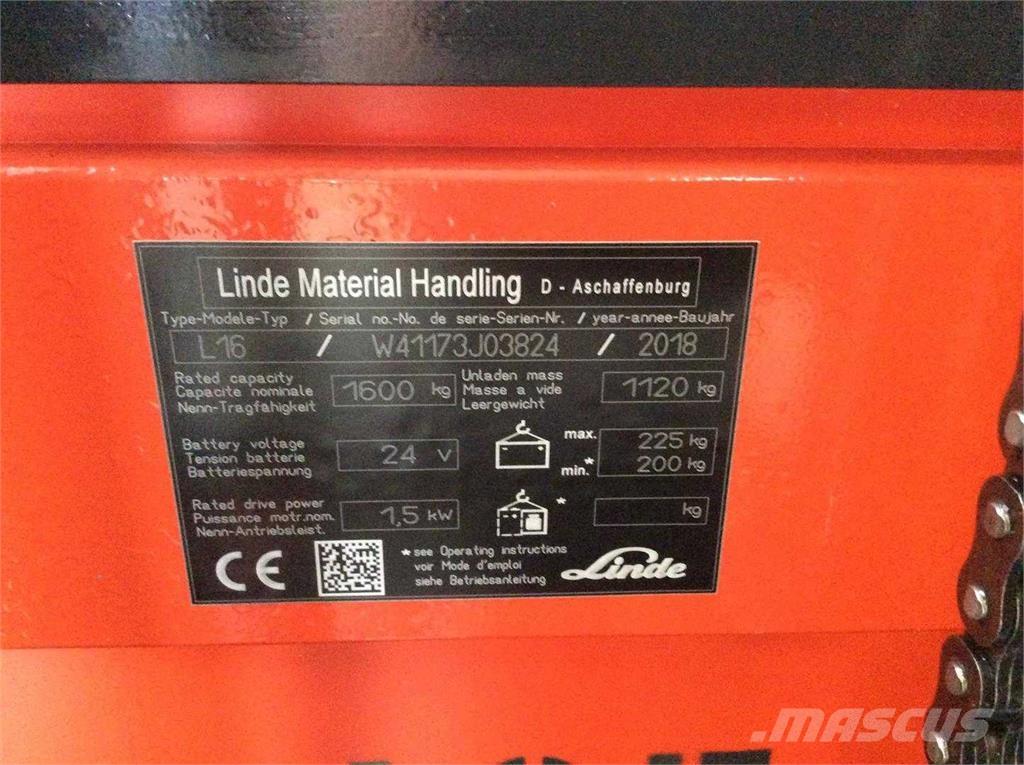 Linde L16 Pašgājēji krautnētāji
