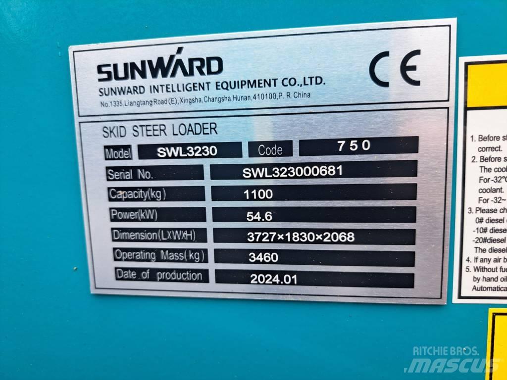 Sunward SWL 3230 Lietoti riteņu kompaktiekrāvēji