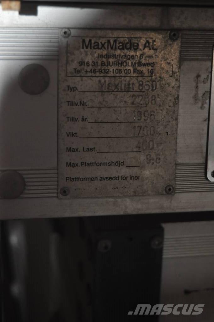  Max Made AB SAXLIFT Iekraušanas tehnika- Citi