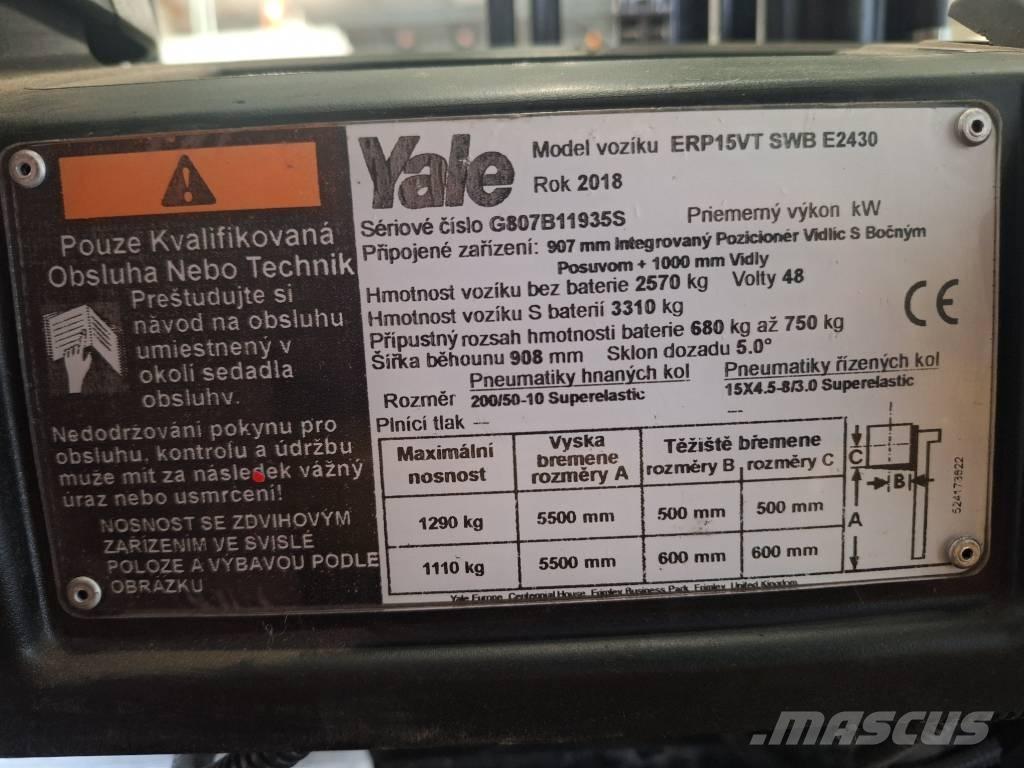 Yale ERP15VT Elektriskie iekrāvēji