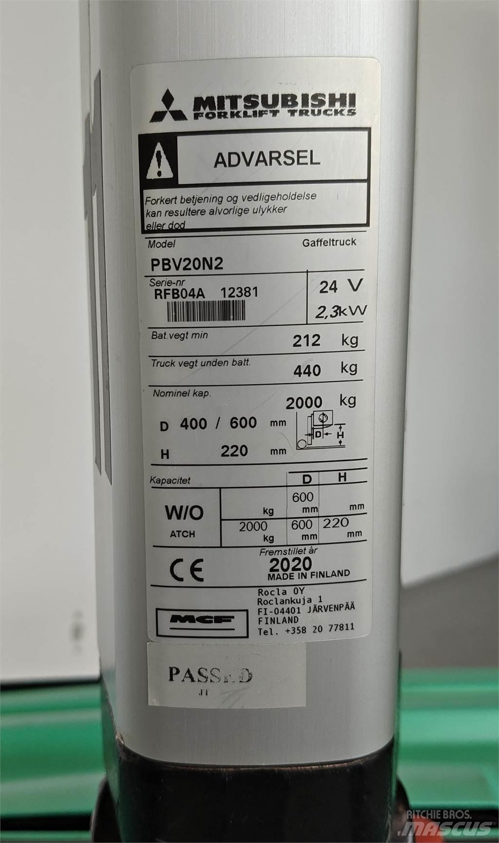 Mitsubishi PBV20N2 Autokrāvēji - citi