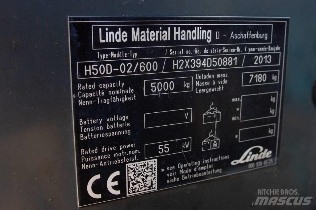 Linde H50D-02/600 Tehnika ar dīzeļa dzinēju
