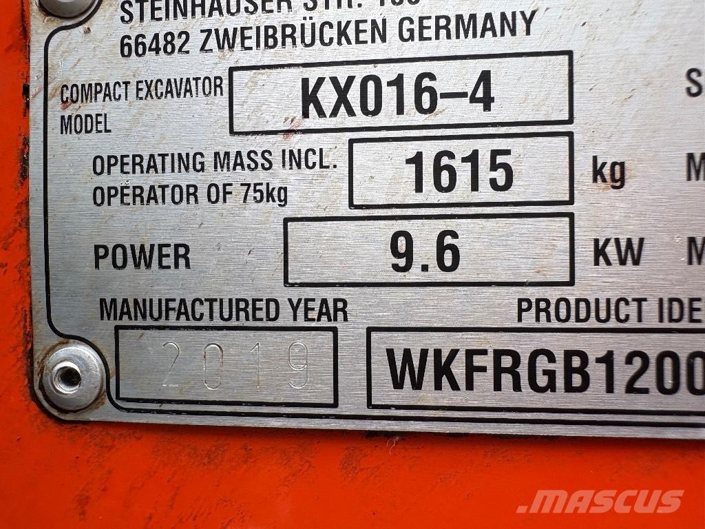 Kubota KX 016-4 Mini ekskavatori < 7 t