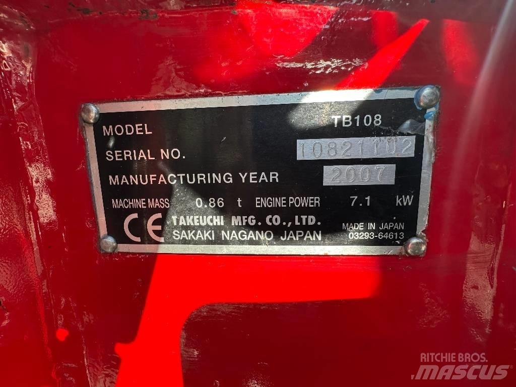 Takeuchi TB 108 Mini ekskavatori < 7 t