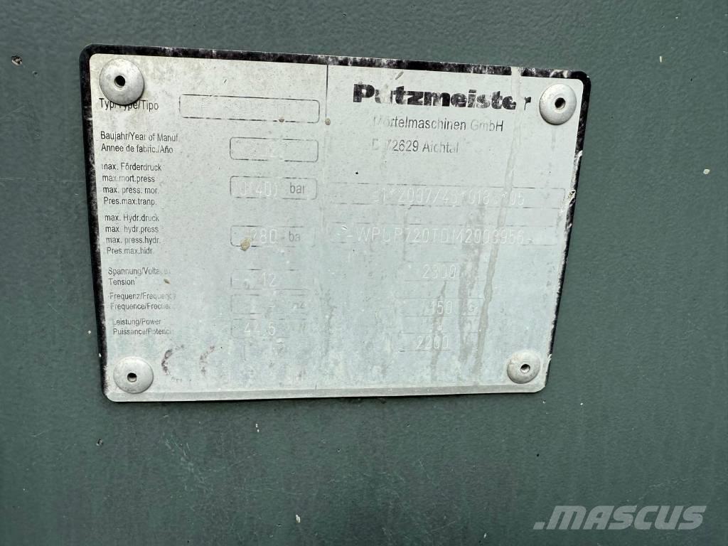 Putzmeister P 720 TD Kravas mašīna- betona sūknis