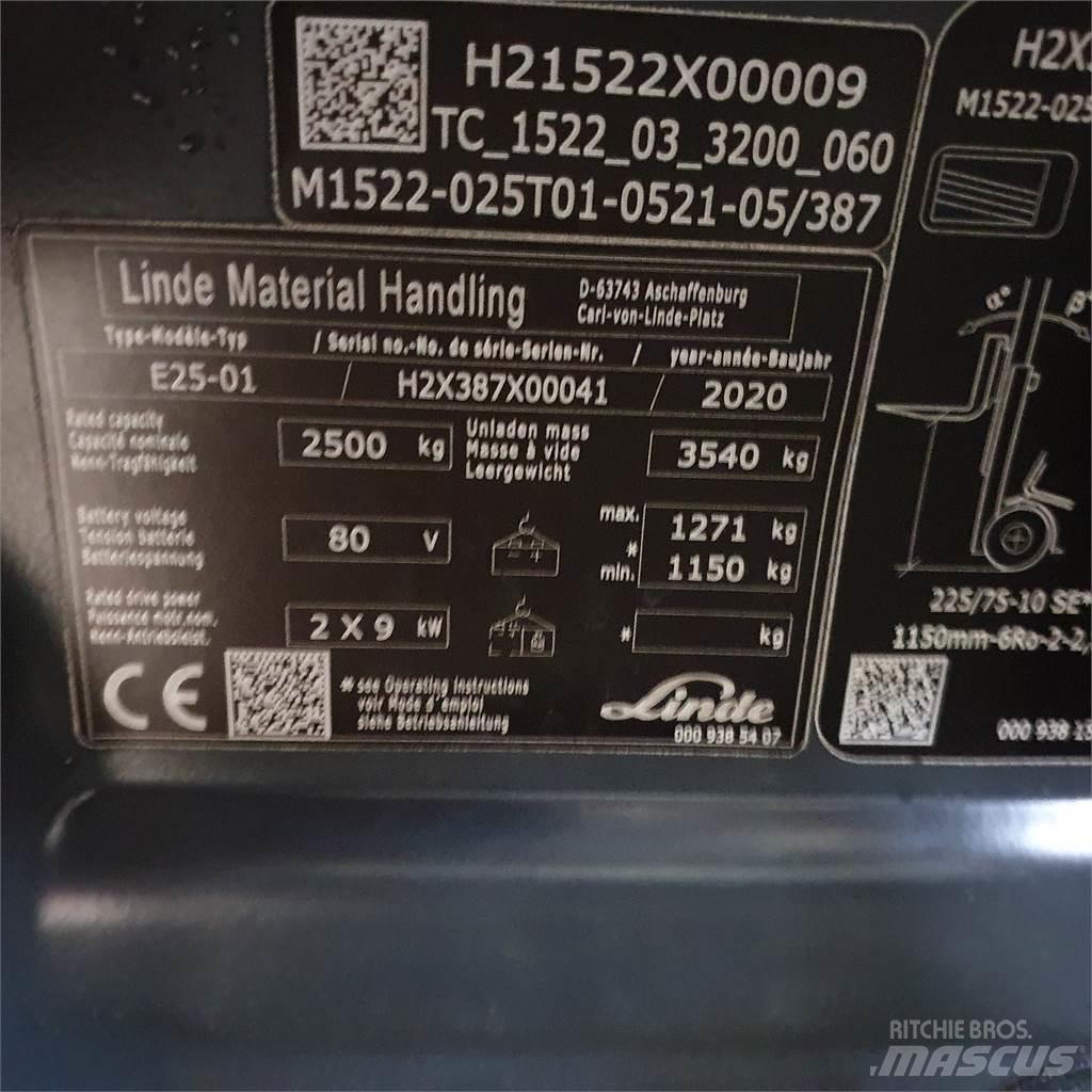 Linde E25 Elektriskie iekrāvēji