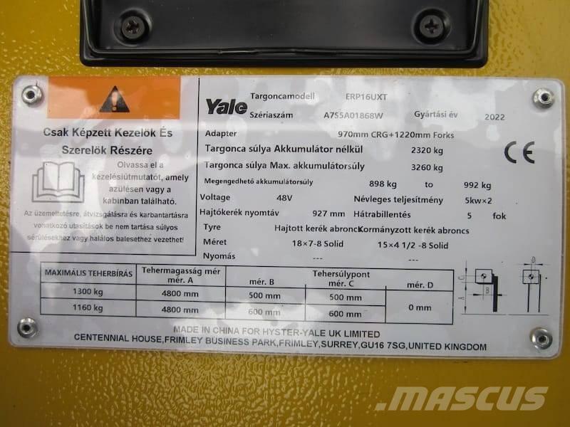 Yale ERP 16 UXT Elektriskie iekrāvēji