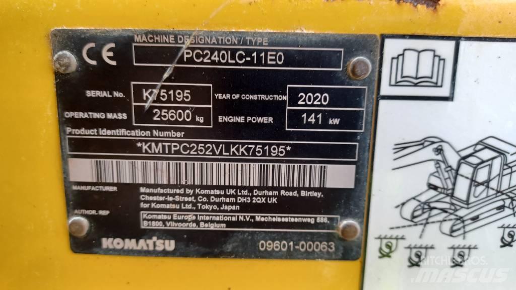 Komatsu PC240LC-11 Kāpurķēžu ekskavatori