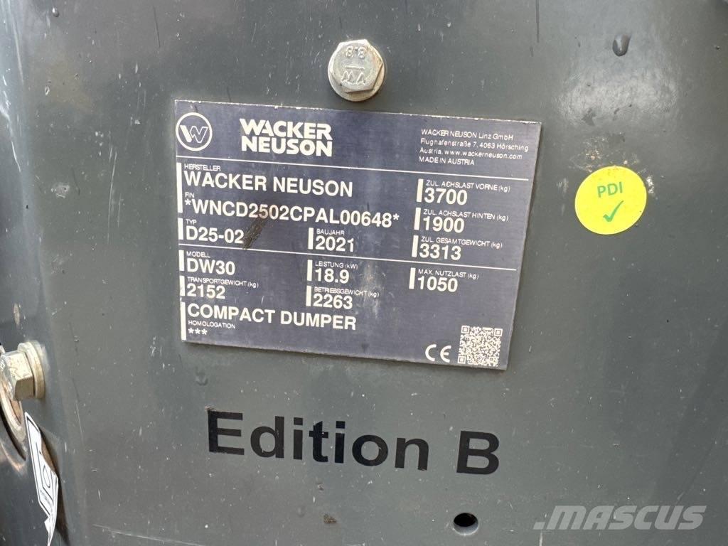 Wacker Neuson DW30 Mini pašizgāzēji
