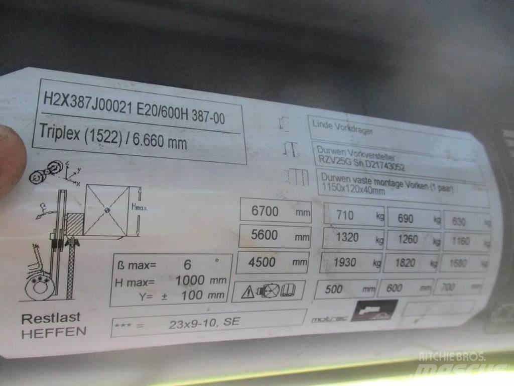 Linde E20-01/600 Elektriskie iekrāvēji