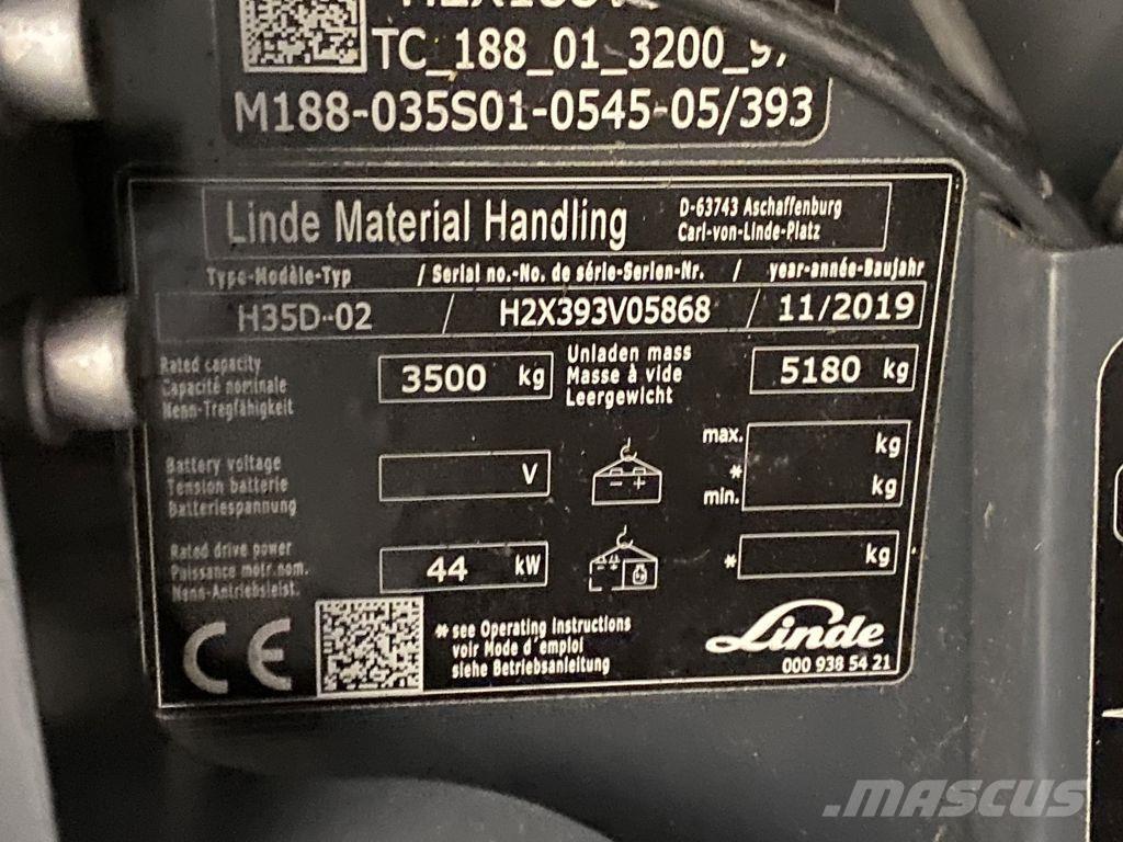 Linde H35D-02 Tehnika ar dīzeļa dzinēju