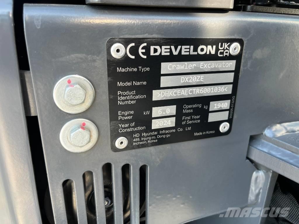 Develon DX 20 ZE Mini ekskavatori < 7 t