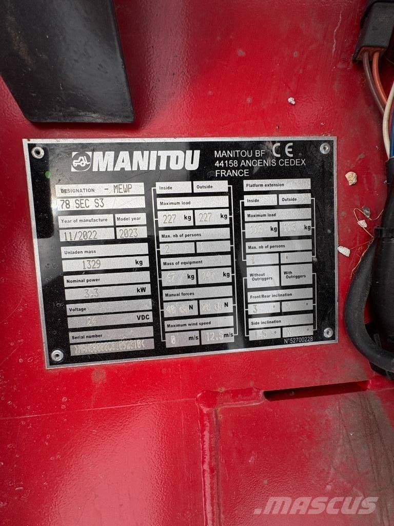 Manitou 78 SEC Šķerveida pacēlāji