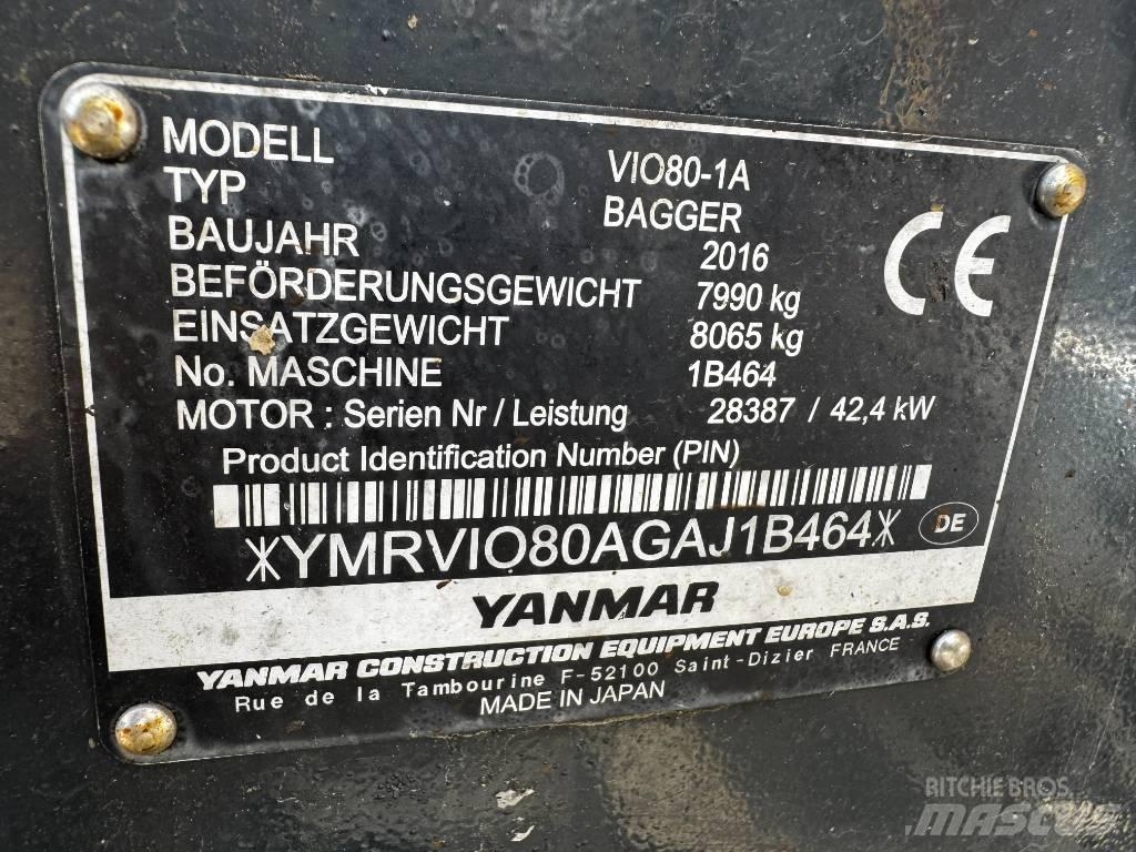 Yanmar ViO80-1A Vidēja lieluma ekskavatori 7 t - 12 t