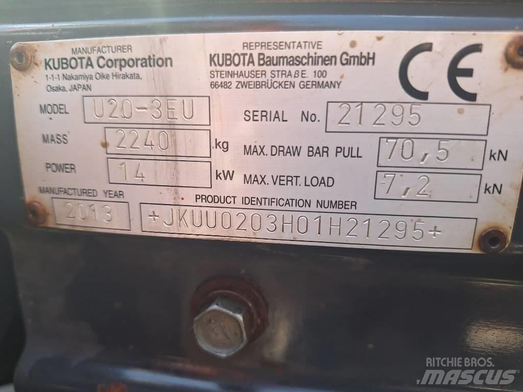 Kubota U 20-3 Mini ekskavatori < 7 t