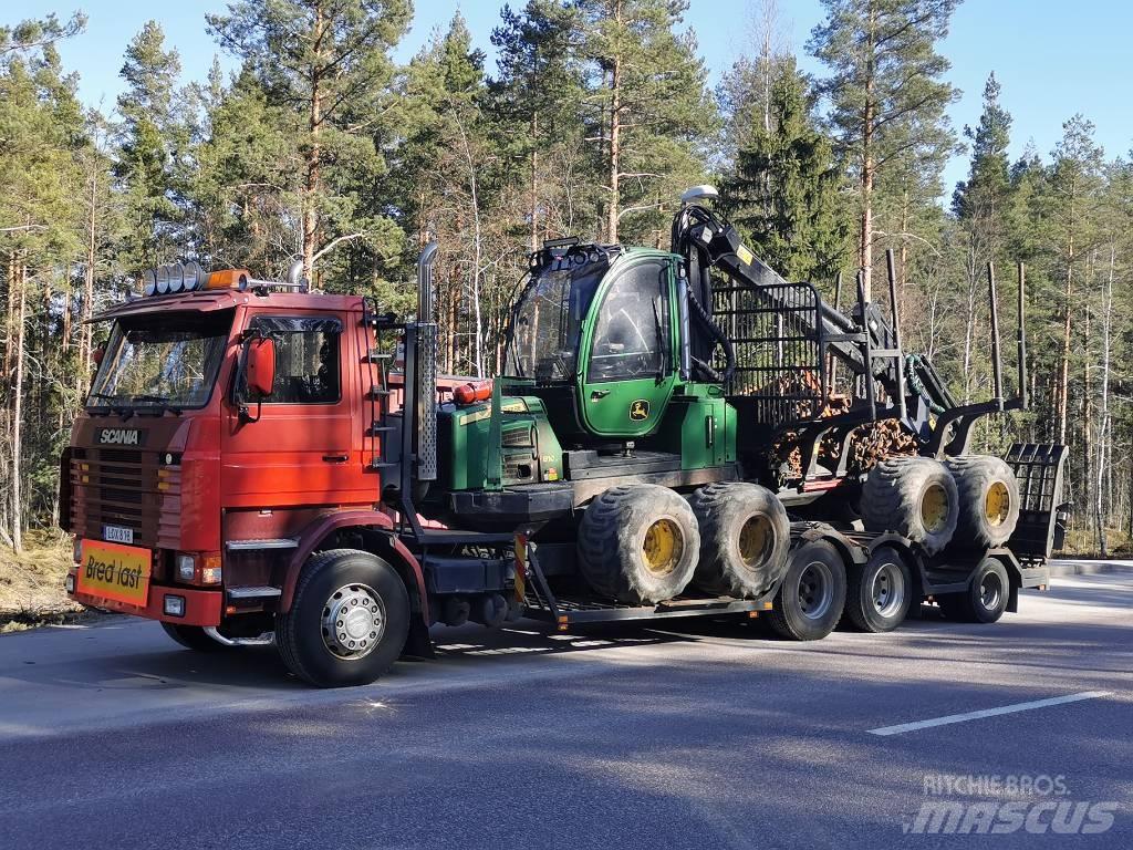 Scania 142/143 Treileri meža tehnikas transportēšanai