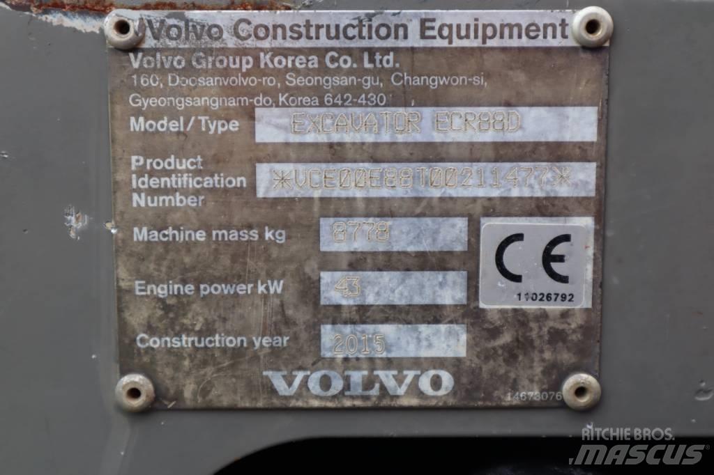 Volvo ECR88D Vidēja lieluma ekskavatori 7 t - 12 t