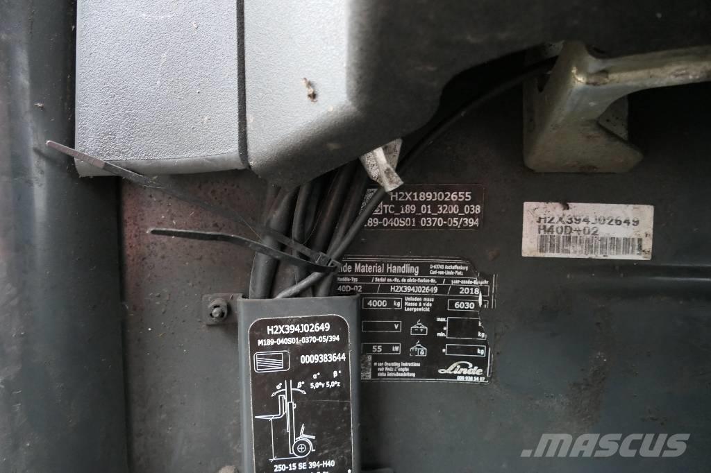 Linde H 40 D-02 Tehnika ar dīzeļa dzinēju