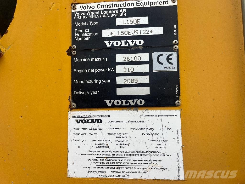 Volvo L 150 E Iekrāvēji uz riteņiem