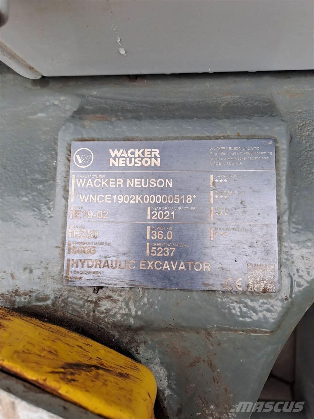 Wacker Neuson EZ50 Kāpurķēžu ekskavatori
