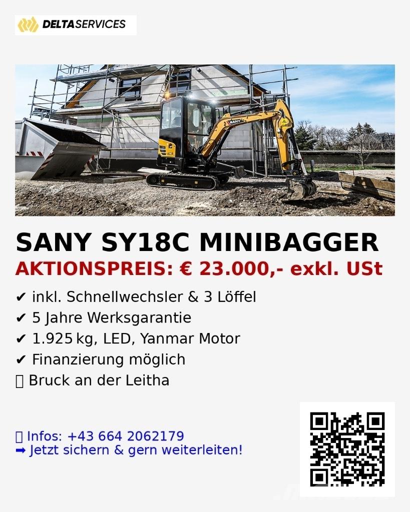 Sany SY 18 C Mini ekskavatori < 7 t