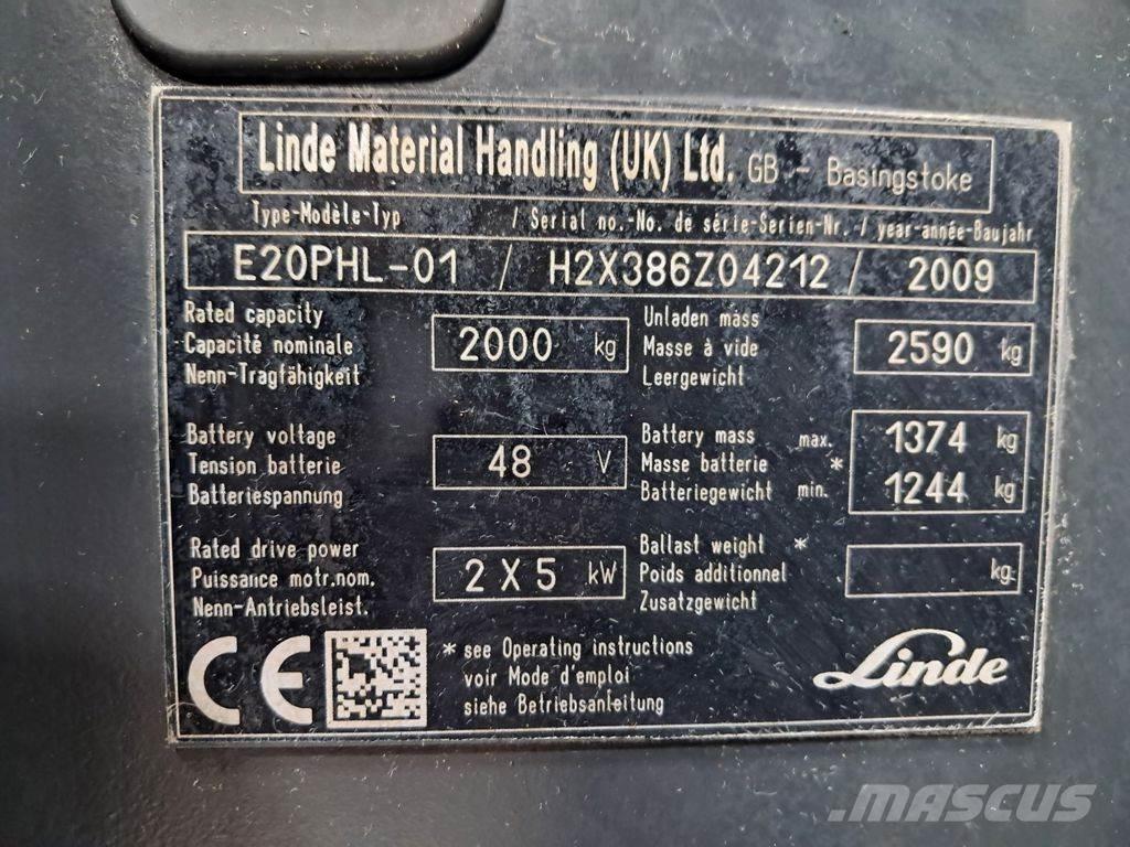 Linde E20PHL-01 Elektriskie iekrāvēji