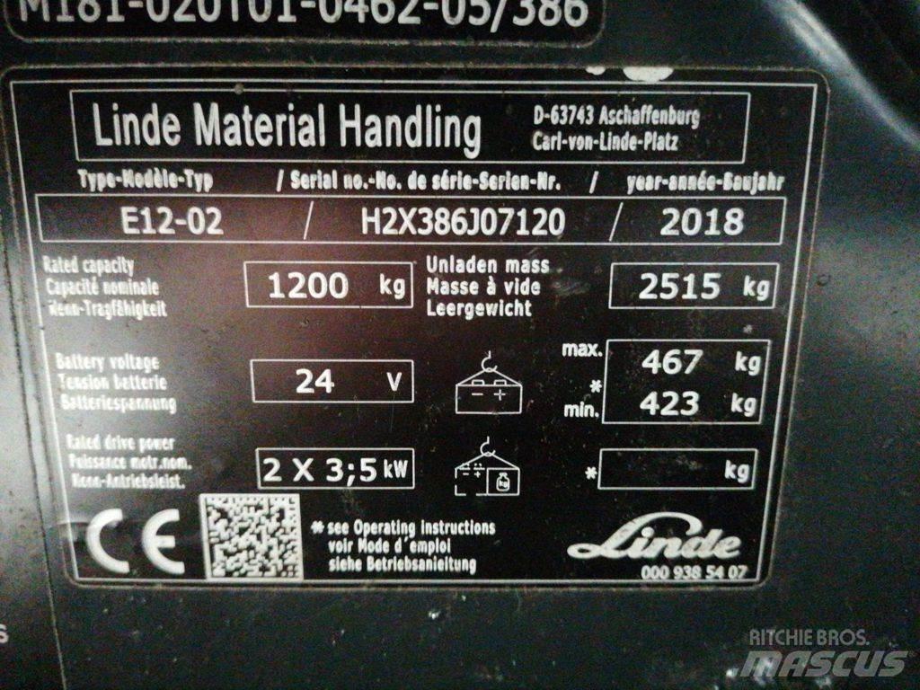 Linde E12-02 Elektriskie iekrāvēji