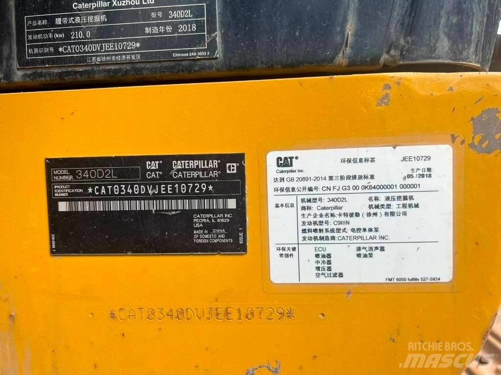 CAT 340D2L Kāpurķēžu ekskavatori