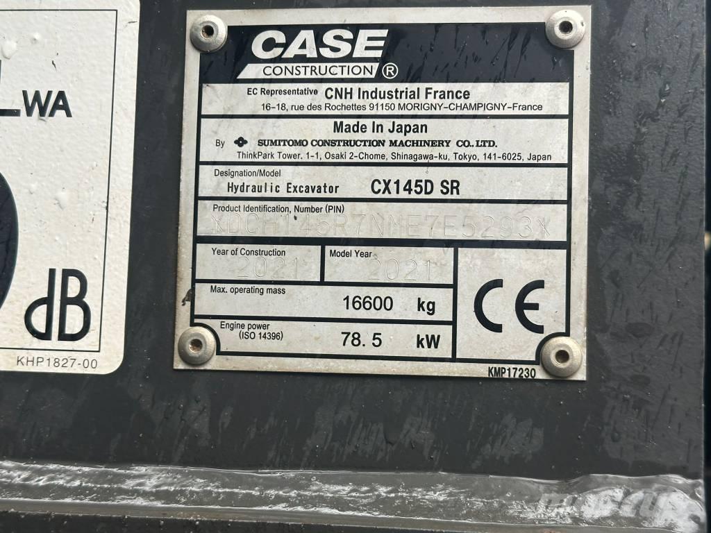 CASE CX 145 D SR Iekraušanas tehnika- Citi