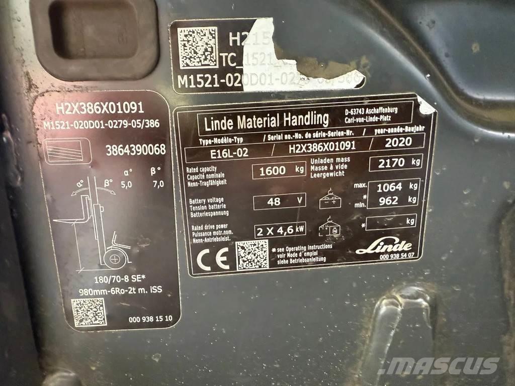 Linde E16L-02 Autokrāvēji - citi