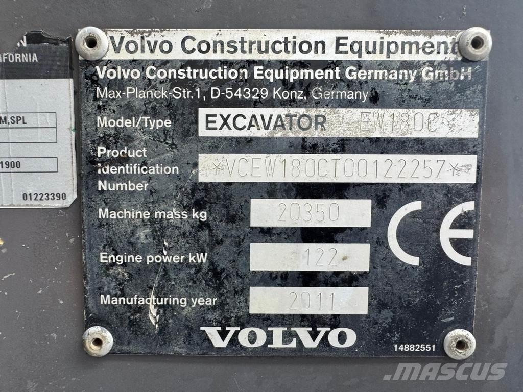 Volvo EW180C Ekskavatori uz riteņiem