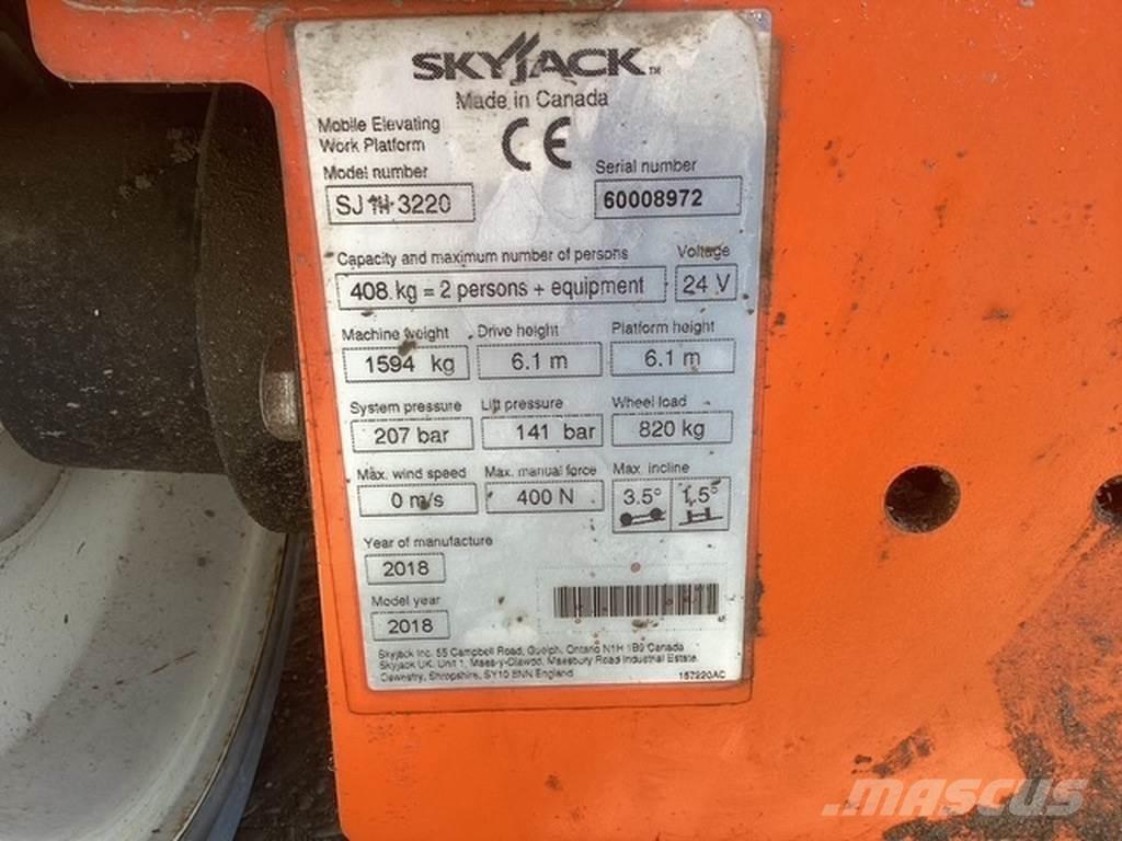 SkyJack SJIII3220 Šķerveida pacēlāji