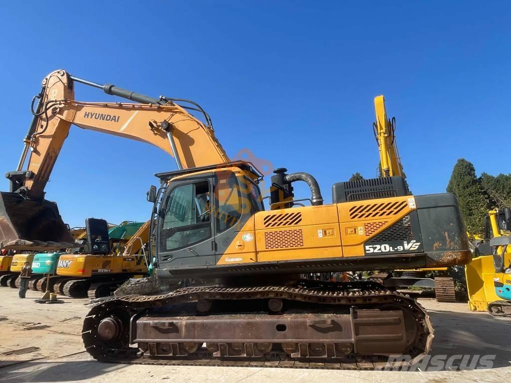 Hyundai Robex 520 VS Kāpurķēžu ekskavatori