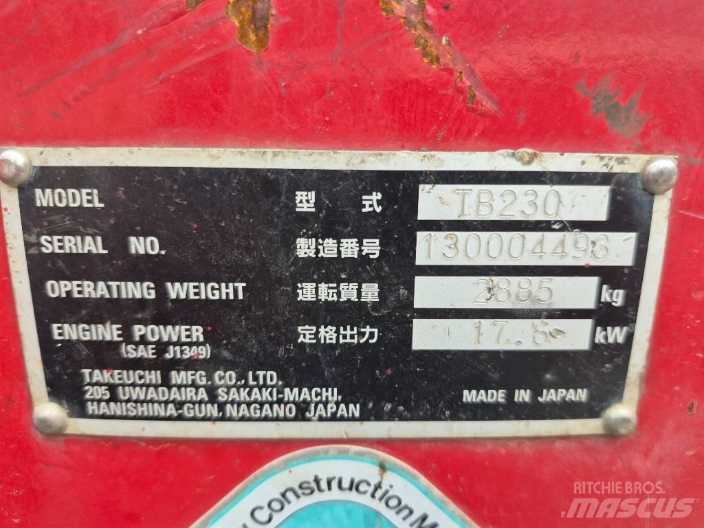 Takeuchi TB 230 Mini ekskavatori < 7 t