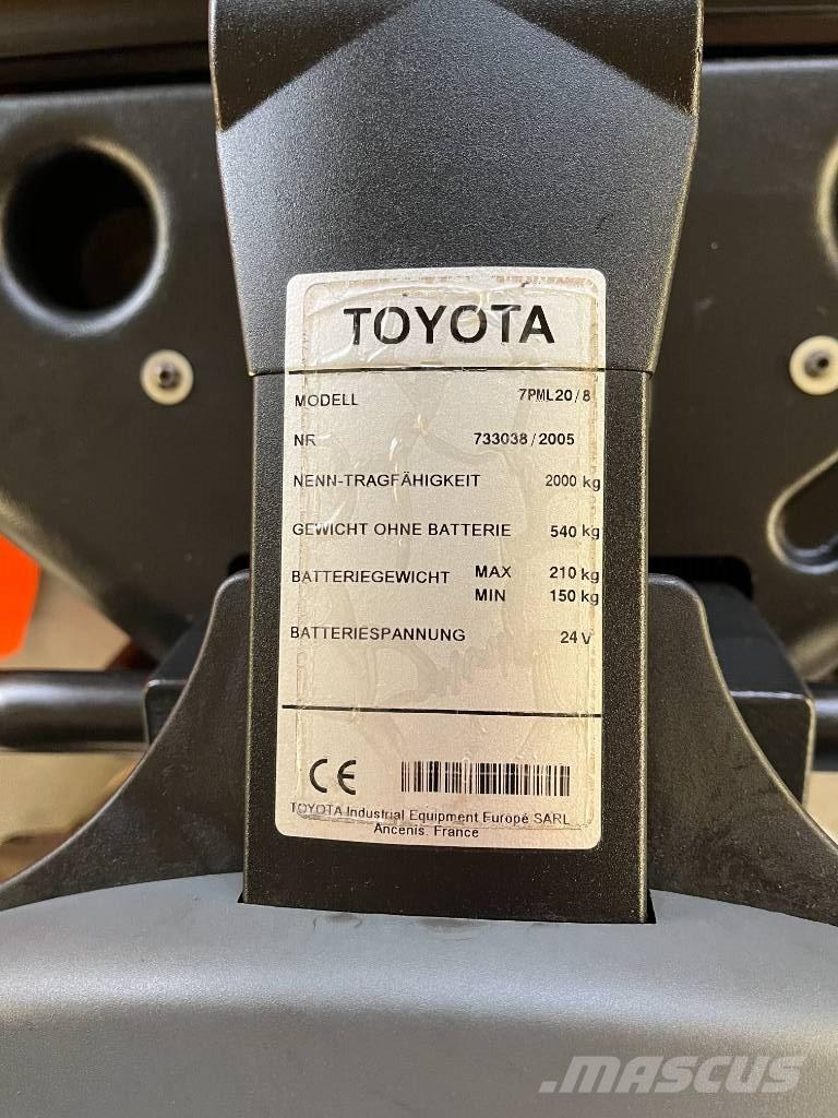 Toyota 7 PML 20 Zemie palešu pacēlāji