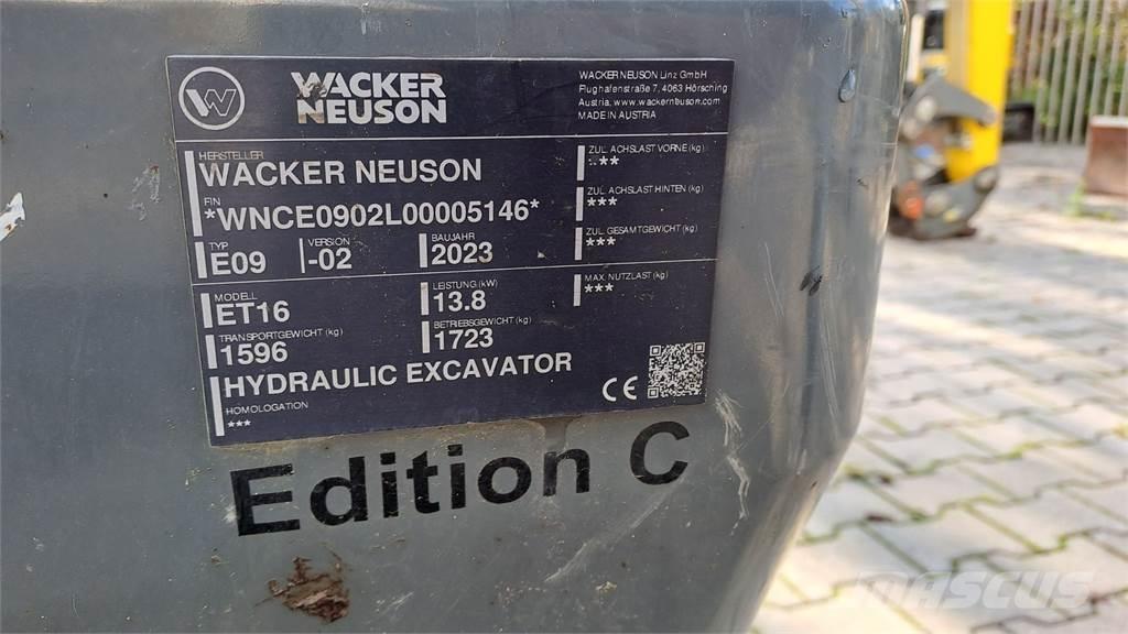 Wacker Neuson ET16 Kāpurķēžu ekskavatori