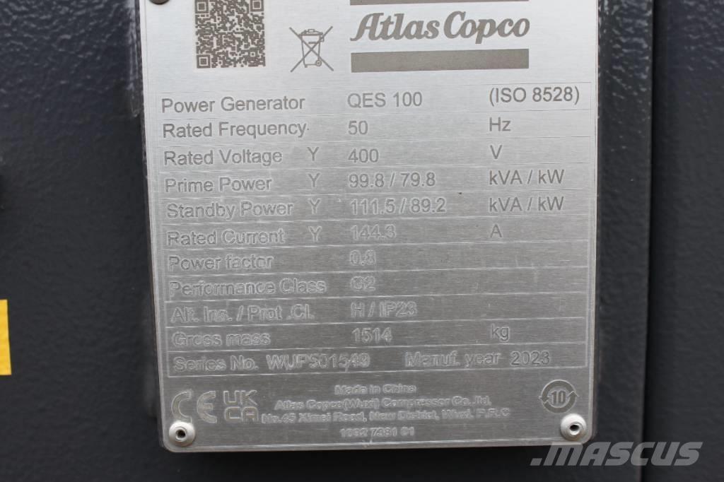 Atlas Copco QES 100 Dīzeļģeneratori