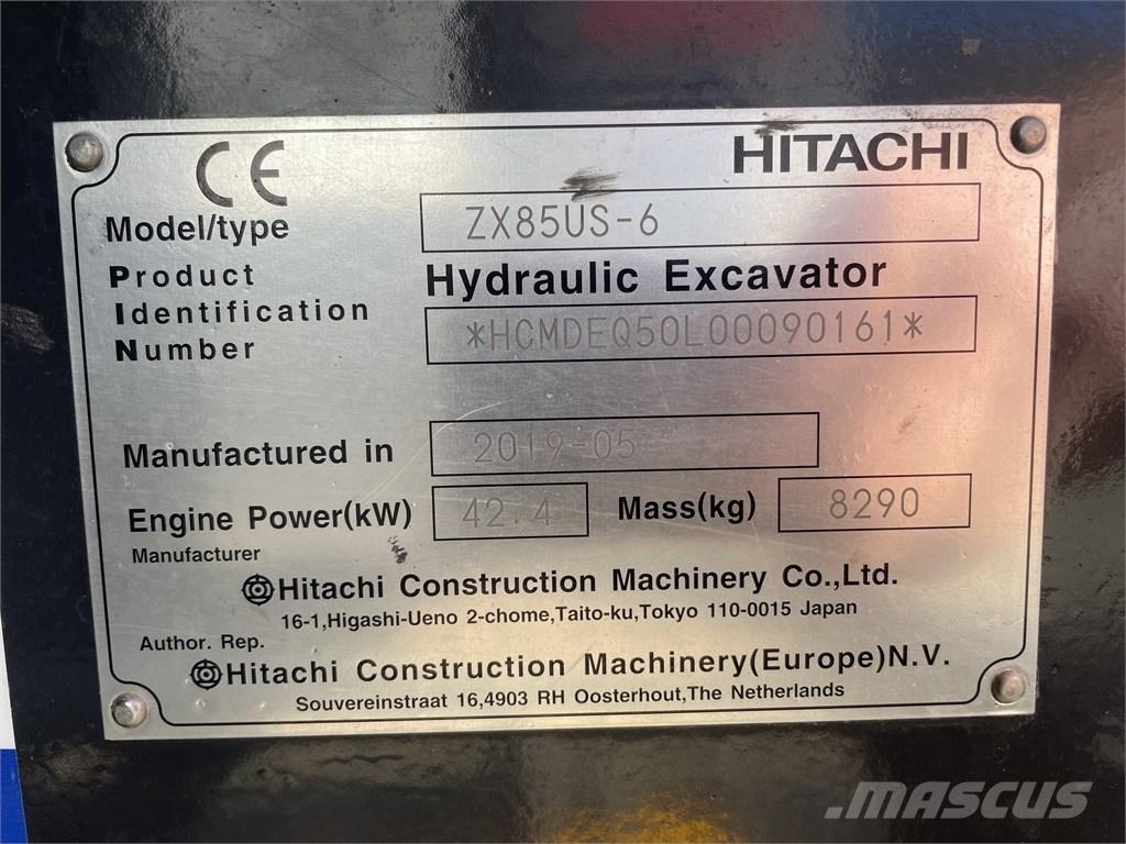 Hitachi ZX 85 US-6 Vidēja lieluma ekskavatori 7 t - 12 t
