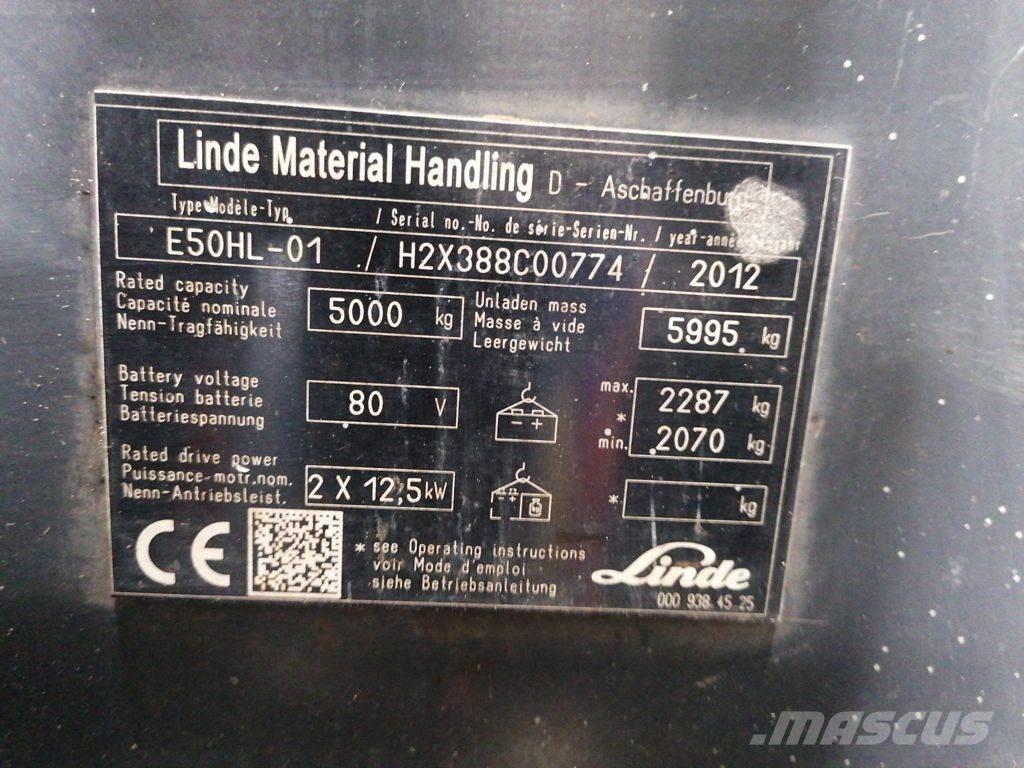 Linde E50HL-01 Elektriskie iekrāvēji