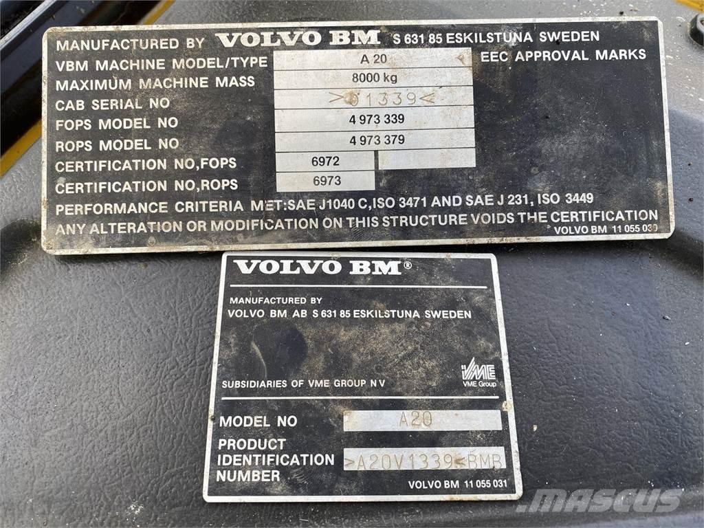 Volvo A20 Mini pašizgāzēji