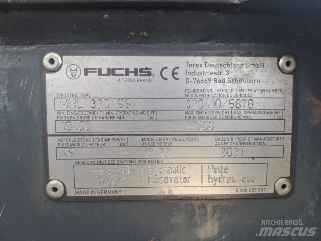 Terex Fuchs MHL320F Iekraušanas tehnika- Citi